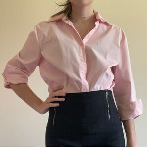 Fred David Stretch 90s Light Pink Button Down Shirt Large
